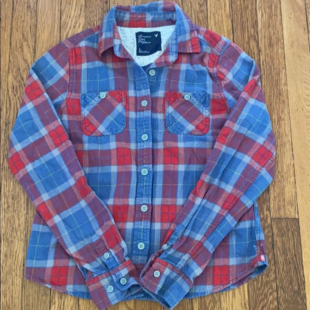 American Eagle Plaid Flannel Shirt